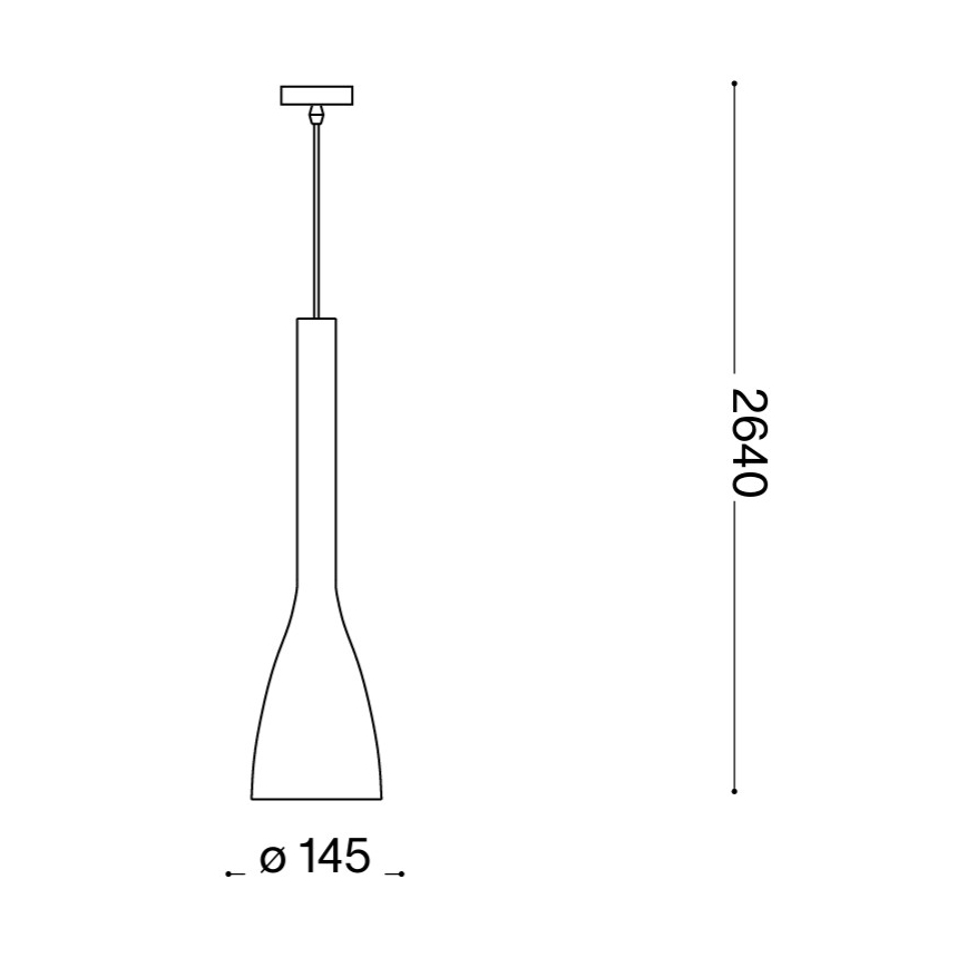 Ideal Lux - Pendul FLUT pe cablu, 1xE27/60W/230V, Ø 14,5 cm, negru