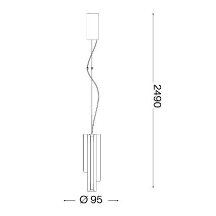 Ideal Lux - Lustră LED dimabilă DORICA pe cablu, 3xLED/9W/230V, CRI 90, diam. 9,5 cm, alb