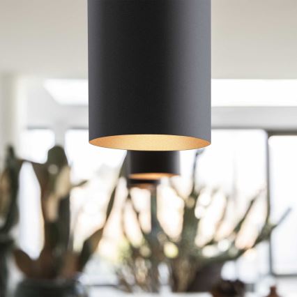 Ideal Lux - Pendul LED LOOK, 1x GU10/7W/230V, CRI 90, Ø 6 cm, negru