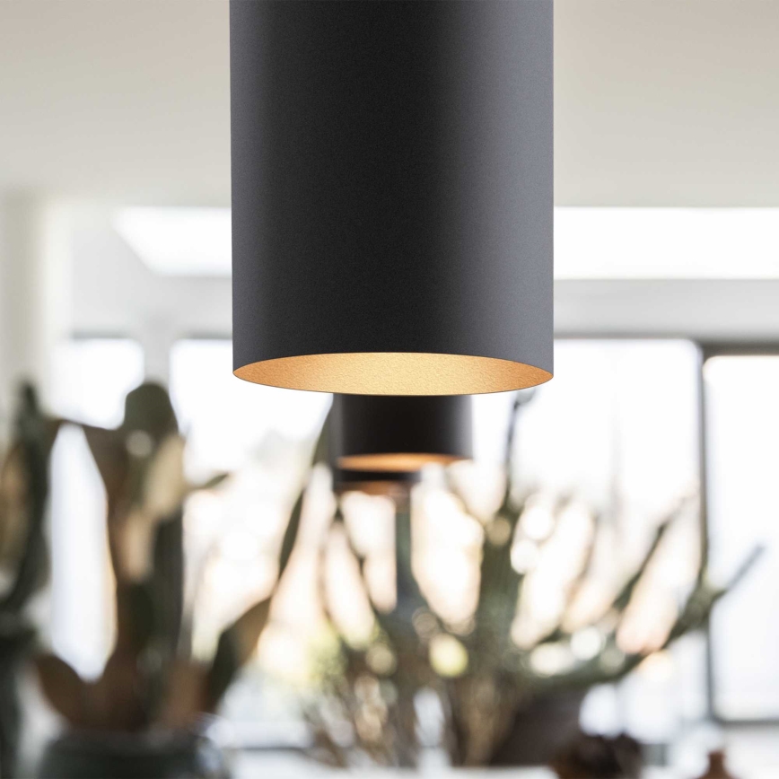 Ideal Lux - Pendul LED LOOK, 1x GU10/7W/230V, CRI 90, Ø 6 cm, negru