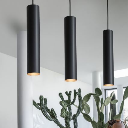 Ideal Lux - Pendul LED LOOK, 1x GU10/7W/230V, CRI 90, Ø 6 cm, negru