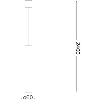 Ideal Lux - Pendul LED pe cablu LOOK 1xGU10/7W/230V CRI 90, Ø 6 cm, crom lucios