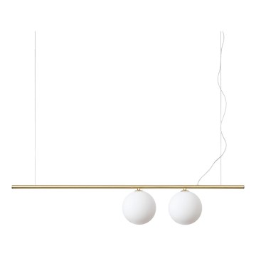 Ideal Lux - Pendul LED PERLINE pe cablu, 2x G9, 3W, 230V, auriu