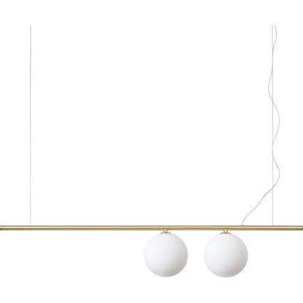 Ideal Lux - Pendul LED PERLINE pe cablu, 2x G9, 3W, 230V, auriu