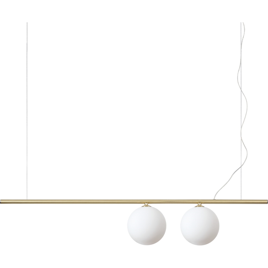 Ideal Lux - Pendul LED PERLINE pe cablu, 2x G9, 3W, 230V, auriu