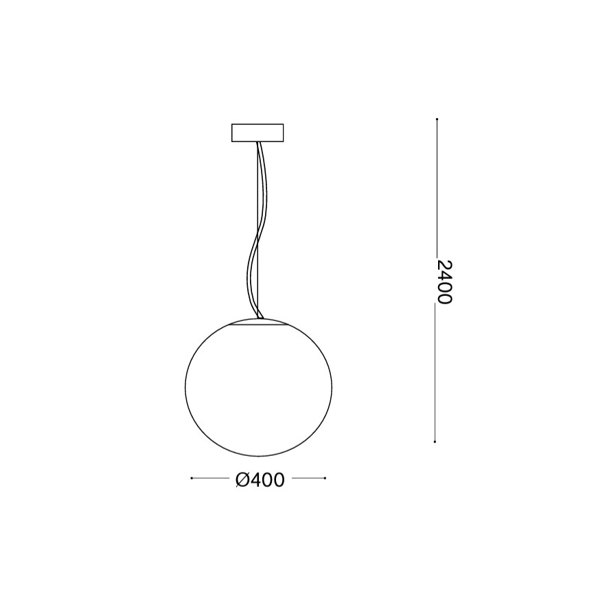Ideal Lux - Pendul MAPA 1xE27/42W/230V Ø 40 cm alb