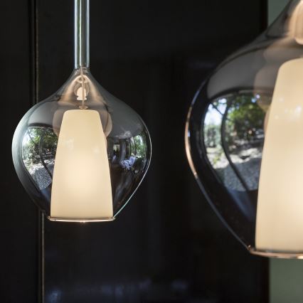 Ideal Lux - Pendul pe cablu KALIQUE 1xE27/42W/230V Ø 18 cm, fumuriu-negru