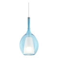 Ideal Lux - Pendul pe cablu KALIQUE 1xE27/42W/230V, Ø18 cm, albastru fumuriu
