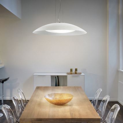Ideal Lux - Pendul pe cablu LENA, 3xE27/60W/230V, Ø 64 cm, alb