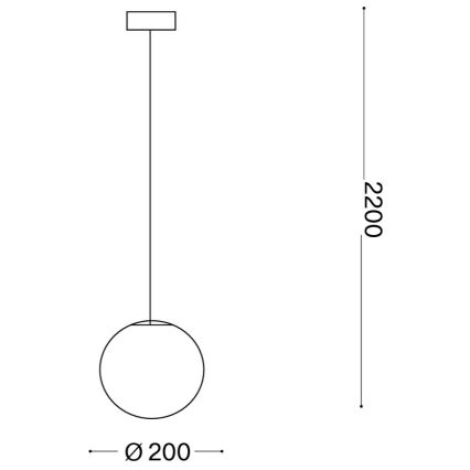 Ideal Lux - Pendul pe cablu MAPA 1xE27/42W/230V Ø 20 cm alb