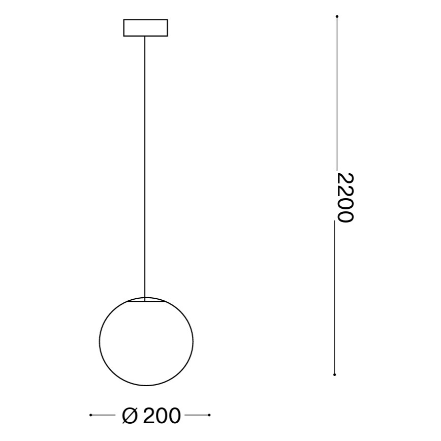 Ideal Lux - Pendul pe cablu MAPA 1xE27/42W/230V Ø 20 cm alb