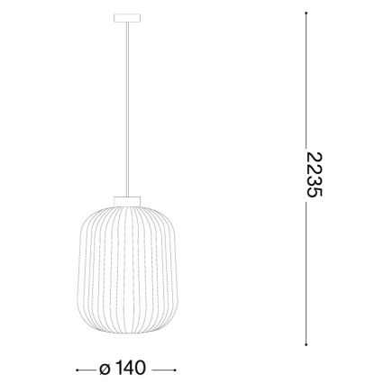Ideal Lux - Pendul pe cablu MINT 1xE27/60W/230V Ø 14 cm, verde
