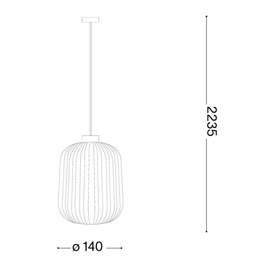 Ideal Lux - Pendul pe cablu MINT 1xE27/60W/230V Ø 14 cm, verde