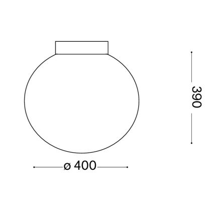 Ideal lux - Plafoniera 1xE27/60W/230V 400 mm