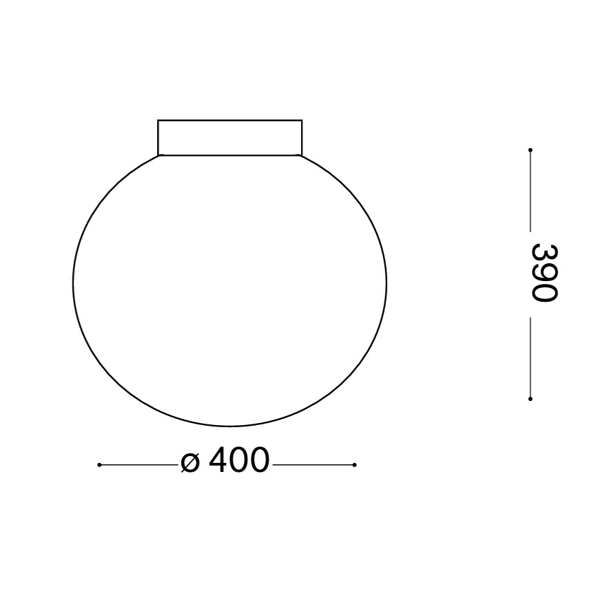 Ideal lux - Plafoniera 1xE27/60W/230V 400 mm