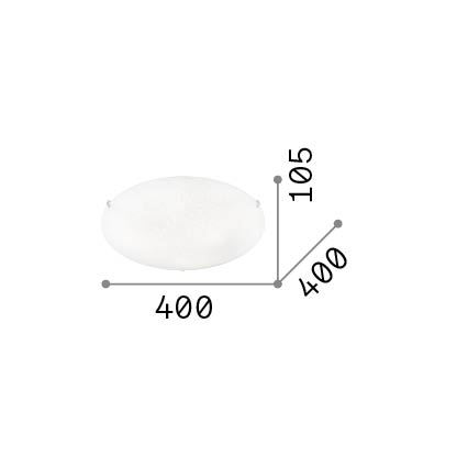 Ideal lux - Plafoniera 3xE27/60W/230V