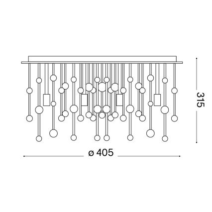 Ideal lux - Plafoniera 8xG9/40W/230V