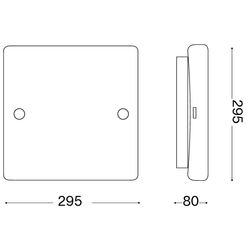 Ideal Lux - Plafonieră CELINE 2xE27/60W/230V 29,5x29,5 alb