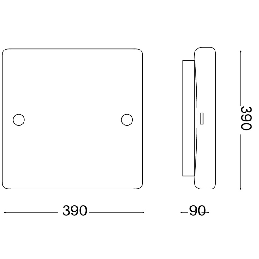 Ideal Lux - Plafonieră CELINE 3xE27/60W/230V 39x39 albă
