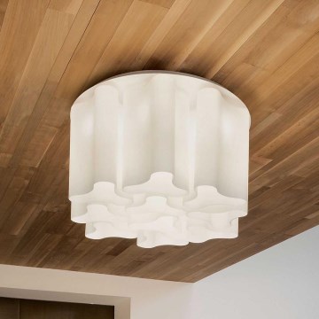 Ideal Lux - Plafonieră COMPO 6xE27/52W/230V Ø 56 cm albă