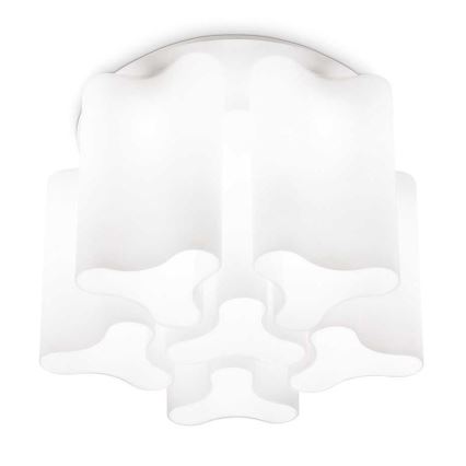 Ideal Lux - Plafonieră COMPO 6xE27/52W/230V Ø 56 cm albă