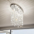 Ideal Lux - Plafonieră cu cristale RAIN 3xE14/40W/230V crom lucios