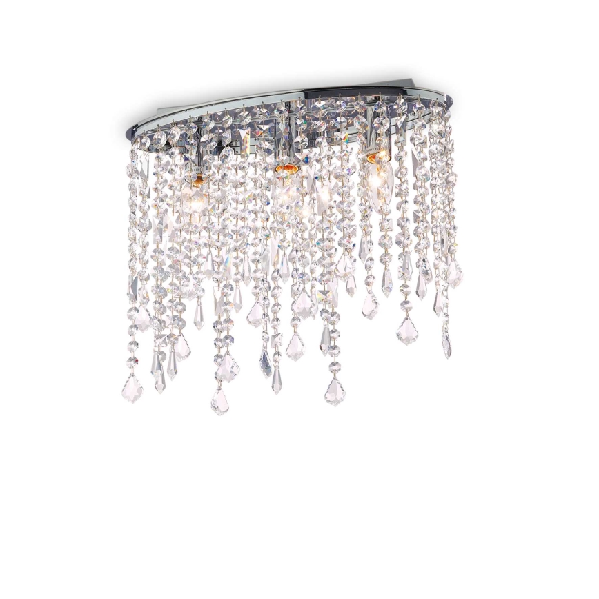 Ideal Lux - Plafonieră cu cristale RAIN 3xE14/40W/230V crom lucios