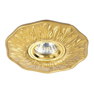 Ideal Lux - Plafonieră încastrată POLKA 1xGU10/50W/230V, finisaj auriu