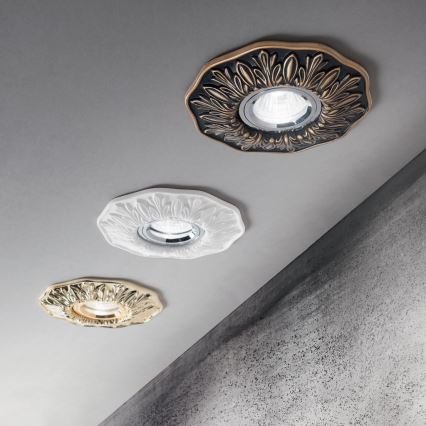 Ideal Lux - Plafonieră încastrată POLKA 1xGU10/50W/230V, finisaj auriu