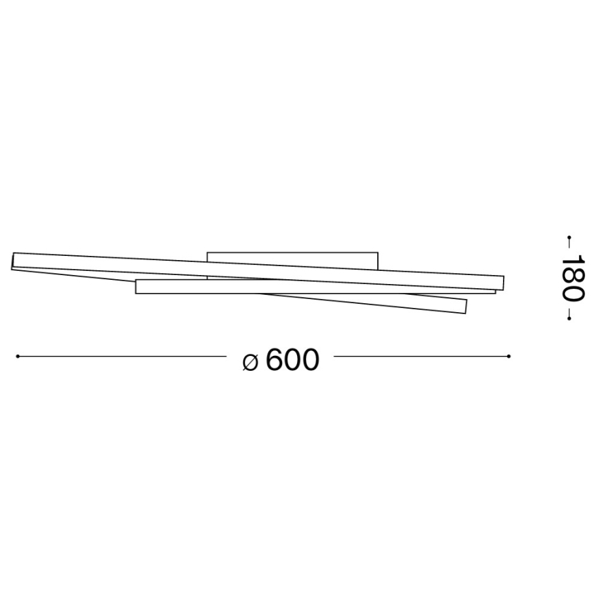 Ideal Lux - Plafonieră LED dimabilă OZ LED/48W/230V Ø 60 cm CRI 90 albă