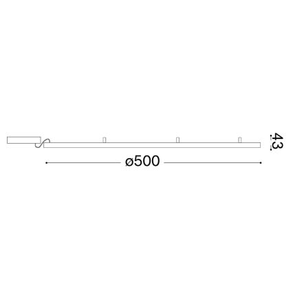 Ideal Lux - Plafonieră LED ORACLE SLIM 29W 230V 3000K CRI 90 diam. 50 cm auriu