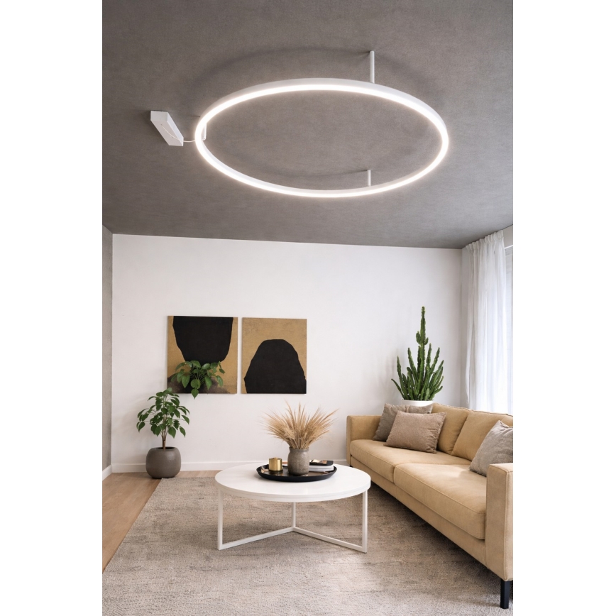 Ideal Lux - Plafonieră LED ORACLE SLIM/29W/230V 4000K CRI 90 Ø 50 cm albă
