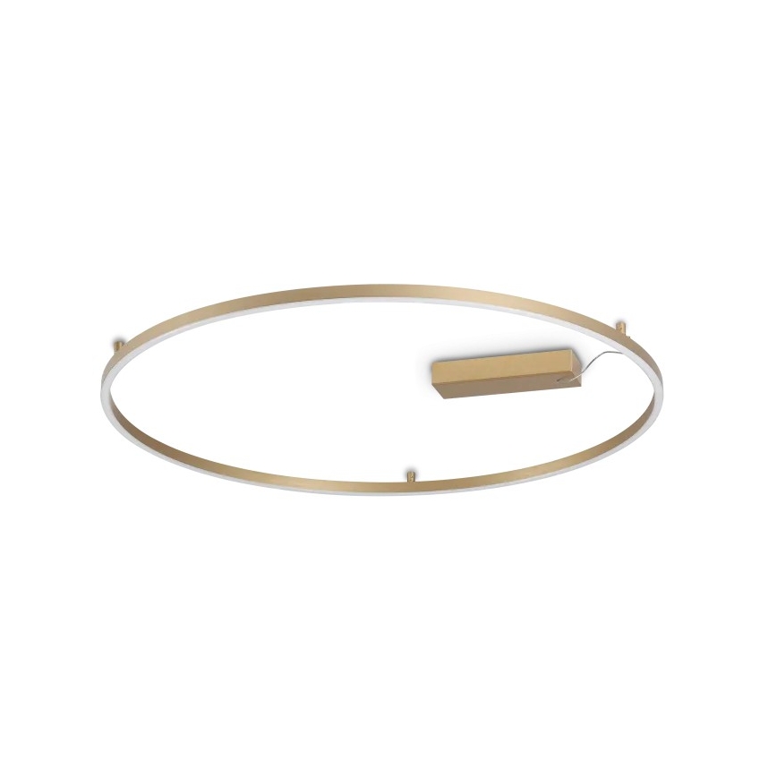 Ideal Lux - Plafonieră LED ORACLE SLIM, 53 W, 230 V, 3000 K, CRI 90, diam. 90 cm, aurie
