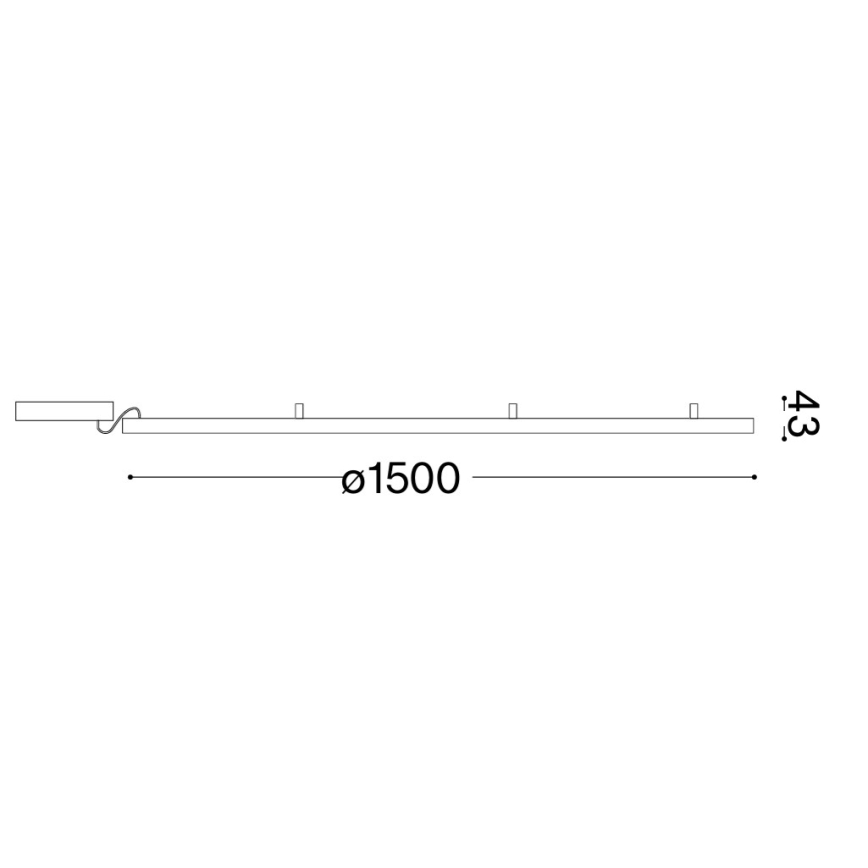 Ideal Lux - Plafonieră LED ORACLE SLIM, 81 W, 230 V, 3000 K, CRI 90, Ø 150 cm, auriu