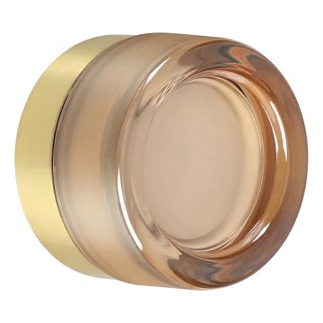 Ideal Lux - Plafonieră LED pentru baie LOLLY 1xGX53/9W/230V diam. 10,5 cm auriu/bej fumuriu