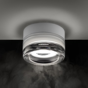 Ideal Lux - Plafonieră LED pentru baie LOLLY 1xGX53/9W/230V Ø 10,5 cm IP44 alb/transparent