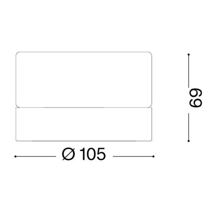 Ideal Lux - Plafonieră LED pentru baie LOLLY 1xGX53/9W/230V Ø 10,5 cm negru/fumuriu închis