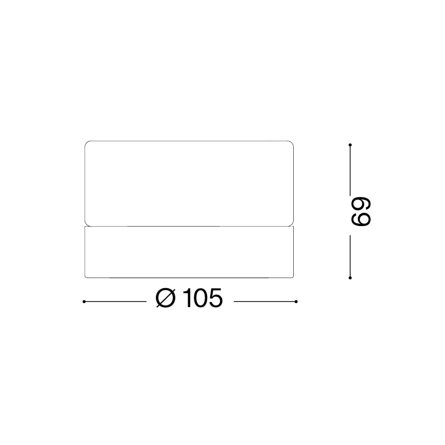 Ideal Lux - Plafonieră LED pentru baie LOLLY 1xGX53/9W/230V Ø 10,5 cm negru/fumuriu închis