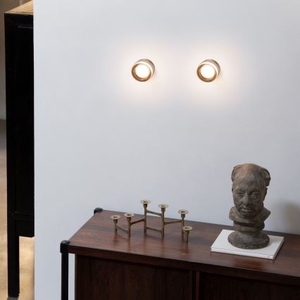 Ideal Lux - Plafonieră LED pentru baie LOLLY 1xGX53/9W/230V Ø 10,5 cm IP44 auriu/bej fumuriu