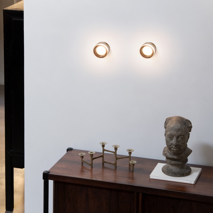 Ideal Lux - Plafonieră LED pentru baie LOLLY 1xGX53/9W/230V Ø 10,5 cm IP44 auriu/bej fumuriu