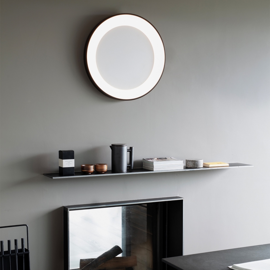 Ideal Lux - Plafonieră LED PLANET, 20 W, 230 V, CRI 90, Ø 40 cm, neagră
