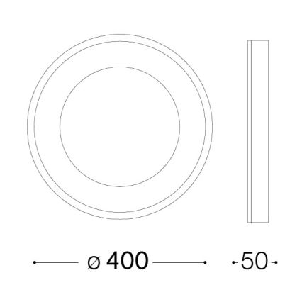 Ideal Lux - Plafonieră LED PLANET, 20W/230V, CRI 90, diam. 40 cm, alb
