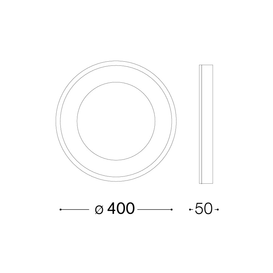 Ideal Lux - Plafonieră LED PLANET, 20W/230V, CRI 90, diam. 40 cm, alb