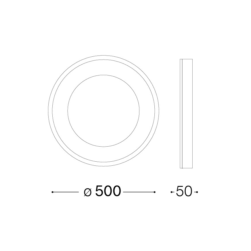 Ideal Lux - Plafonieră LED PLANET, 25W/230V, CRI 90, Ø 50 cm, albă