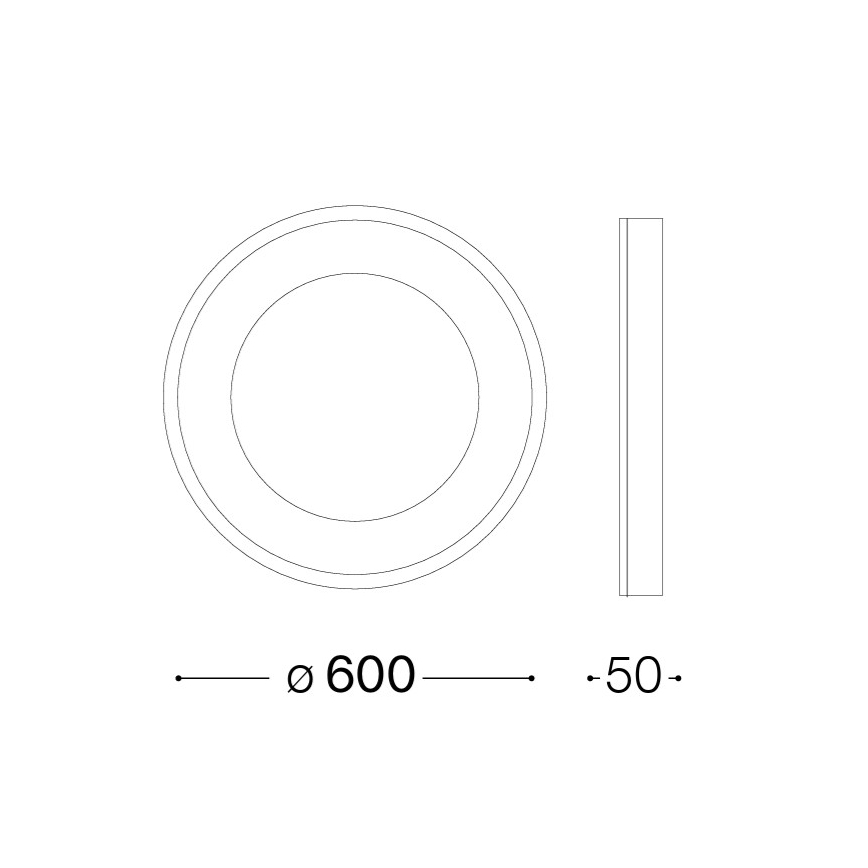 Ideal Lux - Plafonieră LED PLANET, 29W, 230V, CRI 90, Ø 60 cm, alamă