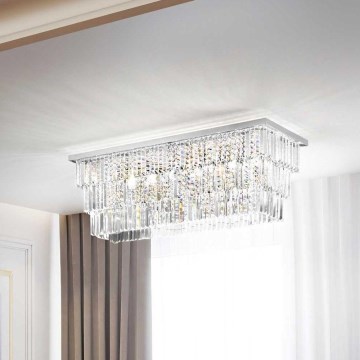Ideal Lux - Plafonieră MARTINEZ 8xE14/40W/230V crom lucios