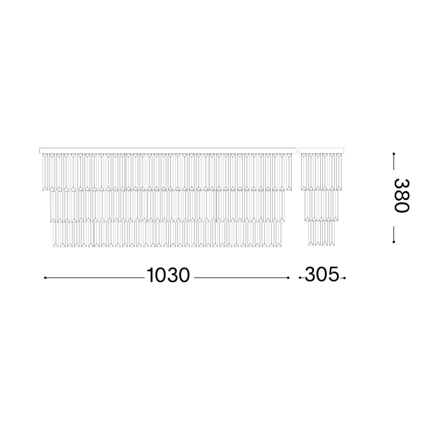 Ideal Lux - Plafonieră MARTINEZ 8xE14/40W/230V crom lucios
