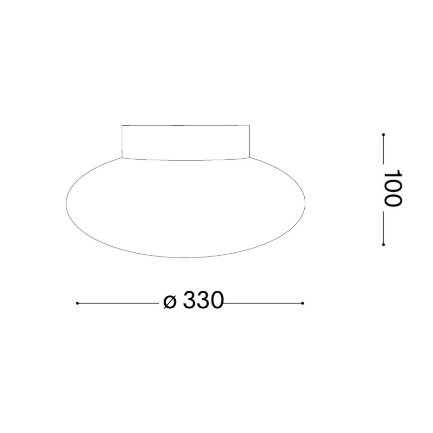 Ideal Lux - Plafonieră SMARTIES 1xE27/42W/230V, diametru 33 cm, albă