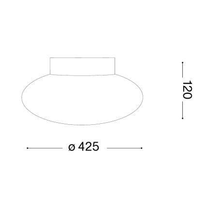 Ideal Lux - Plafonieră SMARTIES 2xE27/42W/230V, Ø 42,5 cm, albă