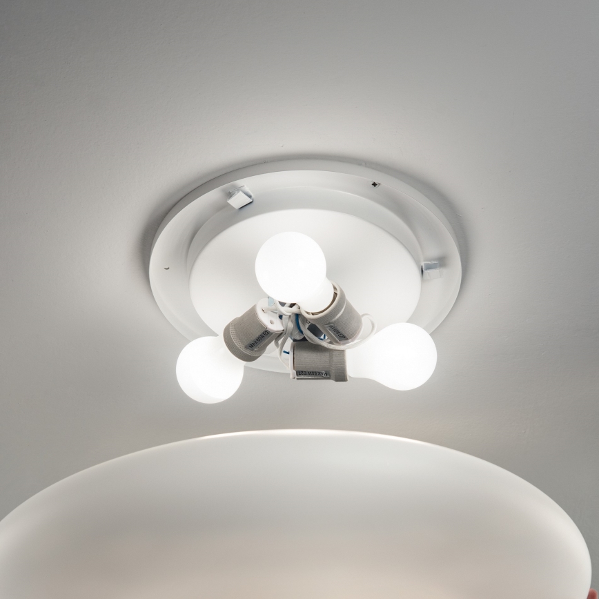 Ideal Lux - Plafonieră SMARTIES, 3x E27, 42W, 230V, Ø 60 cm, alb